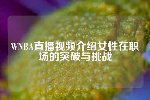 WNBA直播视频介绍女性在职场的突破与挑战-第1张图片-皇冠信用盘出租