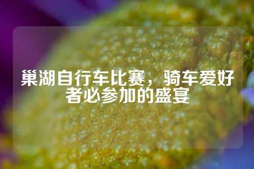 巢湖自行车比赛，骑车爱好者必参加的盛宴